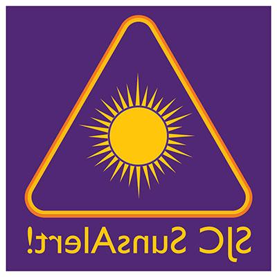 太阳警报紫色标志